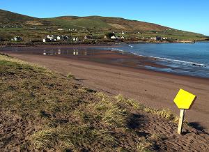 The beach in front of the house