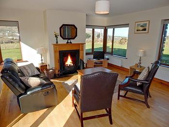 The lounge with sea & mountain views